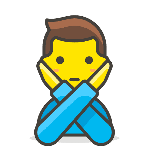 Man Gesturing NO 1 Emoji from Emoji - Free Set