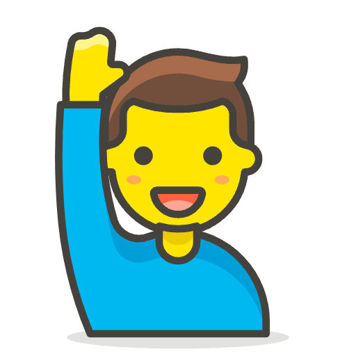 Man Raising Hand 1 Element from Emoji - Free Set