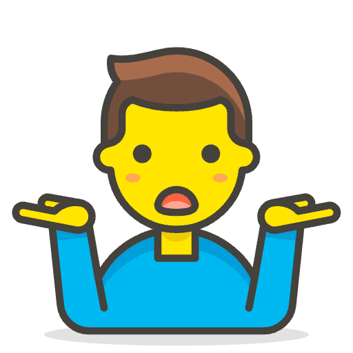 Man Shrugging 1 Emoji from Emoji - Free Set