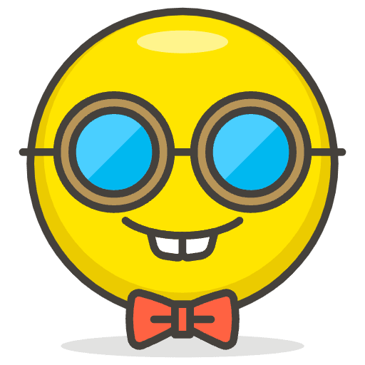 Nerd Face Emoji from Emoji - Free Set | Free Download as SVG Vector and Transparent PNG | Streamline emojis