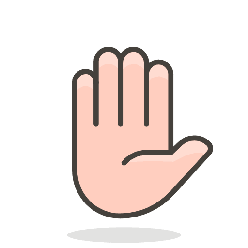 Raised Hand 2 Element from Emoji - Free Set