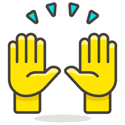 Raising Hands 1 Emoji from Emoji - Free Set
