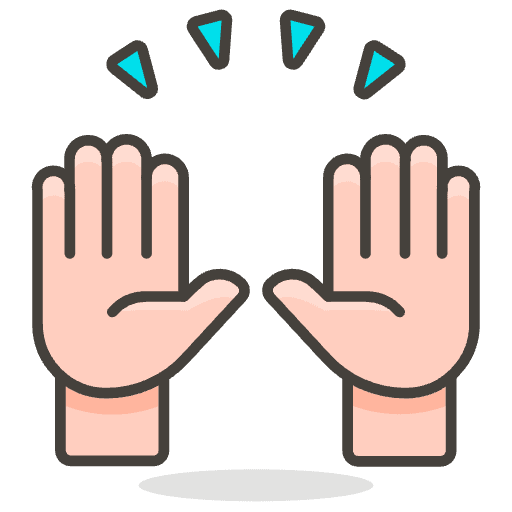 Raising Hands 2 Emoji from Emoji - Free Set