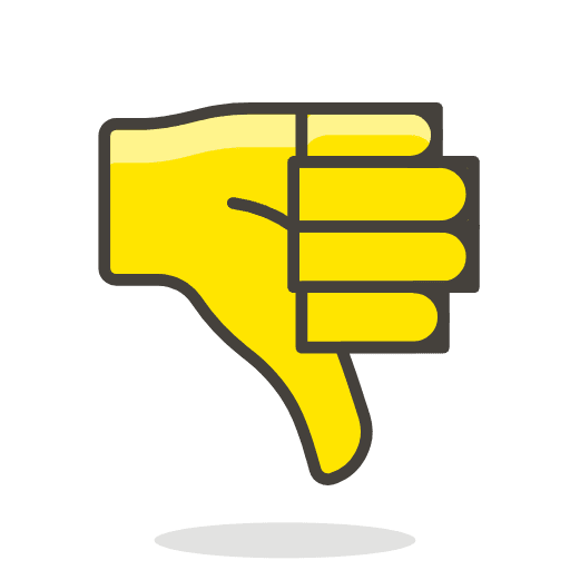 Thumbs Down 1 Emoji from Emoji - Free Set