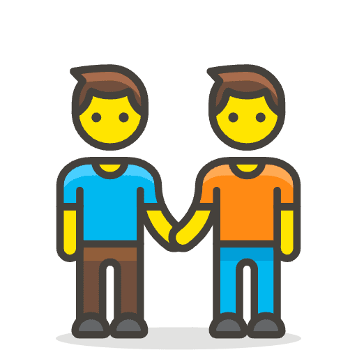 Two Men Holding Hands 1 Element from Emoji - Free Set