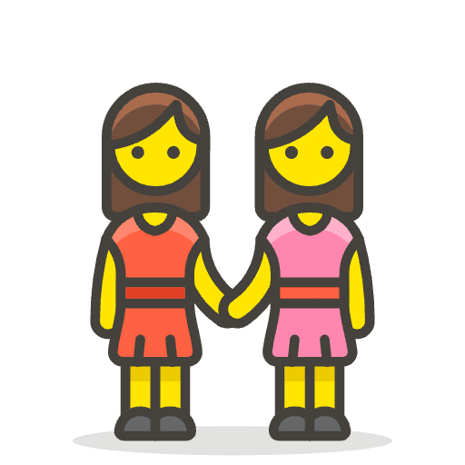 Two Women Holding Hands 1 Element from Emoji - Free Set