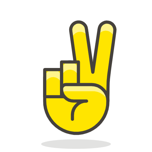 Victory Hand 1 Emoji from Emoji - Free Set