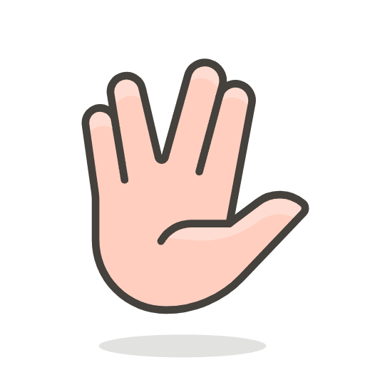 Vulcan Salute 2 Emoji from Emoji - Free Set