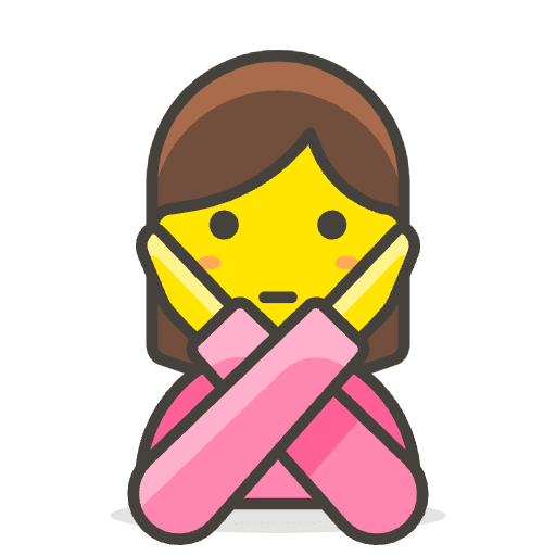 Woman Gesturing NO 1 Emoji from Emoji - Free Set