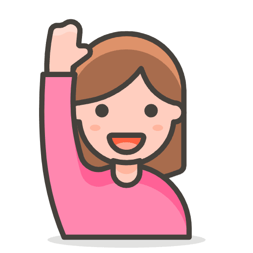 Woman Raising Hand 2 Emoji from Emoji - Free Set