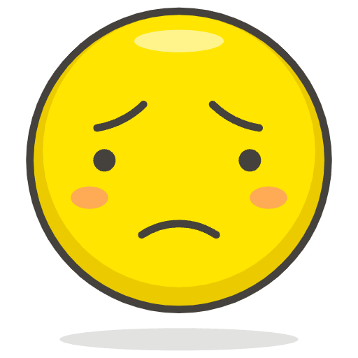 Worried Face Emoji from Emoji - Free Set