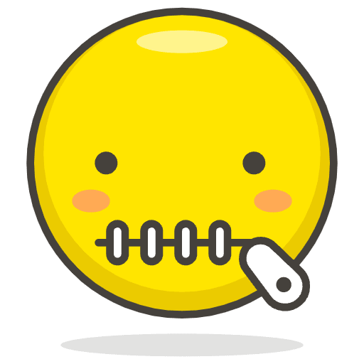 Zipper Mouth Face Element from Emoji - Free Set