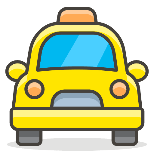 Oncoming Taxi Emoji from Emoji - Free Set