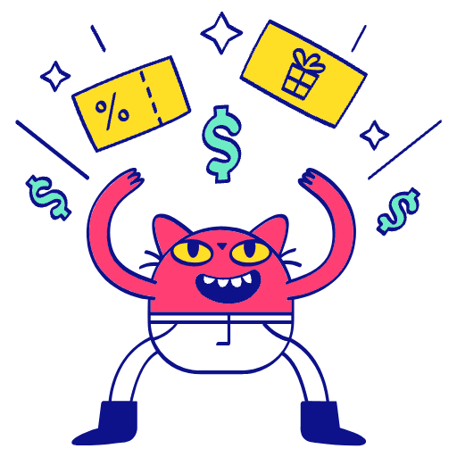 Using Coupons Illustration from Free illustrations Set