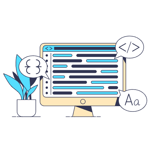 Coding Illustration from Free illustrations Set