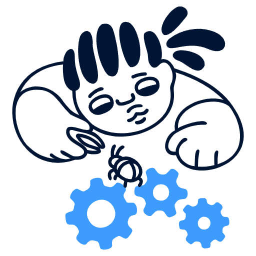 Fixing Bugs Illustration from Free illustrations Set
