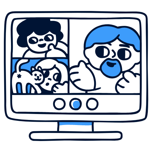 Video Conference 2 Illustration from Free illustrations Set