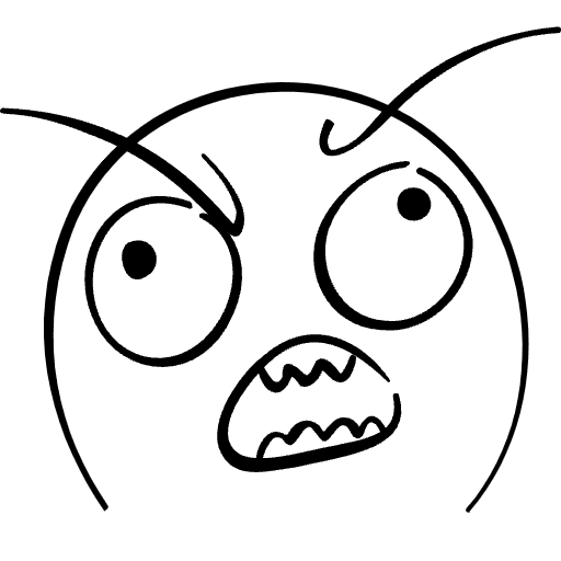 Angry Face Hand Drawn Element from Memes (Free) Set