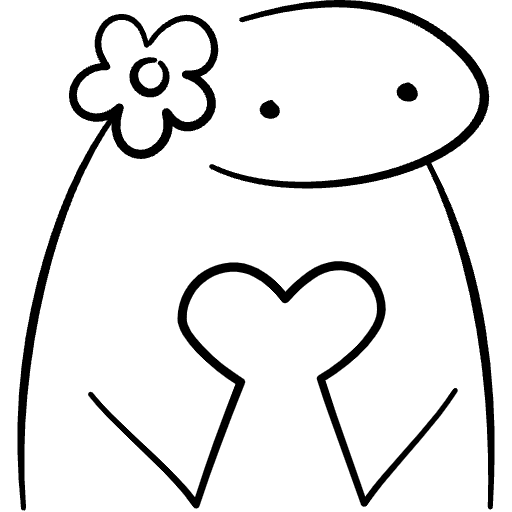 Flork In Love Hand Drawn Element from Memes - Free Set