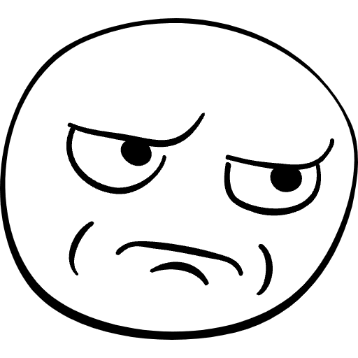 Intolerant Face Hand Drawn Element from Memes (Free) Set