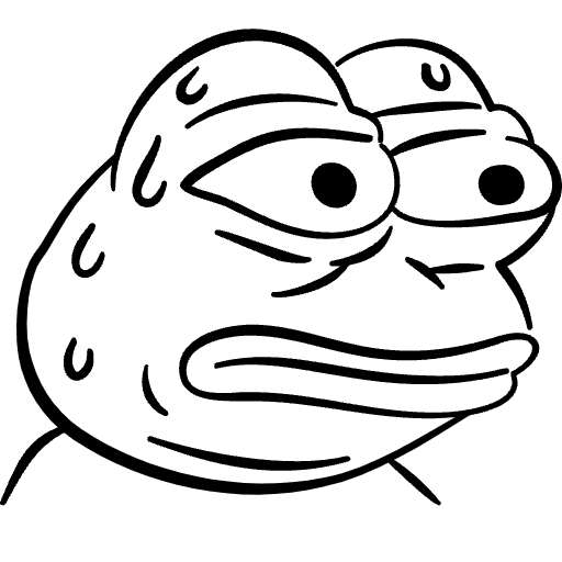 Nervous Pepe Frog Hand Drawn Element from Memes (Free) Set