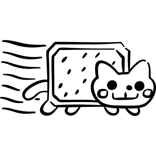 Nyan Cat Hand Drawn Element from Memes (Free) Set