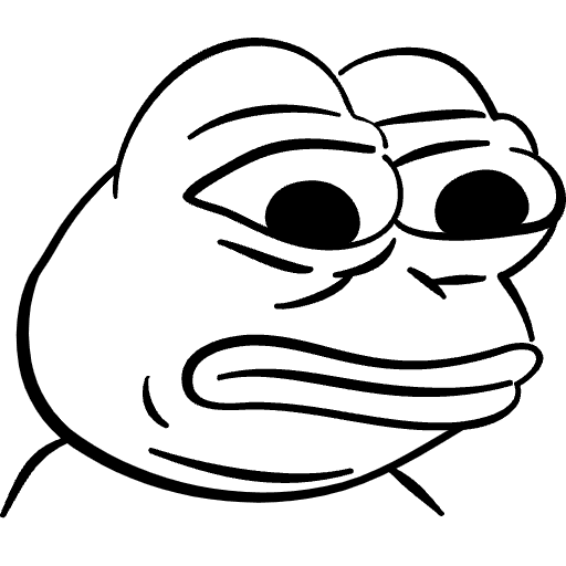 Sad Pepe Frog Hand Drawn Element from Memes (Free) Set