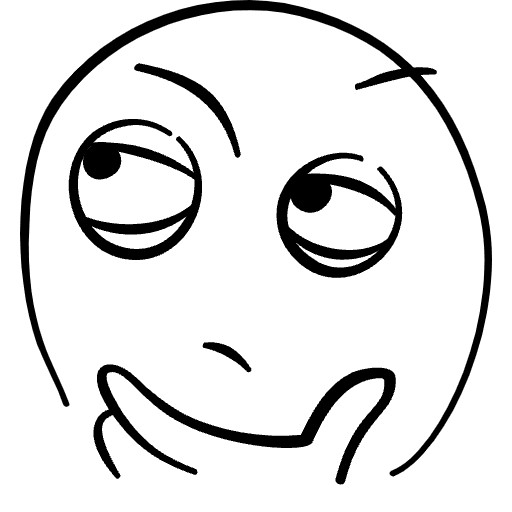 Thinking Face Hand Drawn Element from Memes (Free) Set