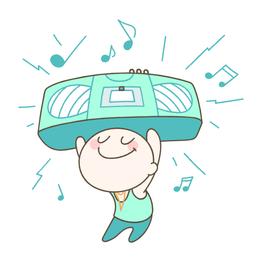 Boombox Illustration from Free illustrations Set