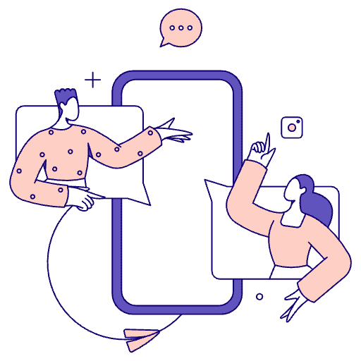 Social Media Discussion Illustration from Bangalore - Free Set