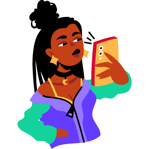 Selfie Illustration from Free illustrations Set