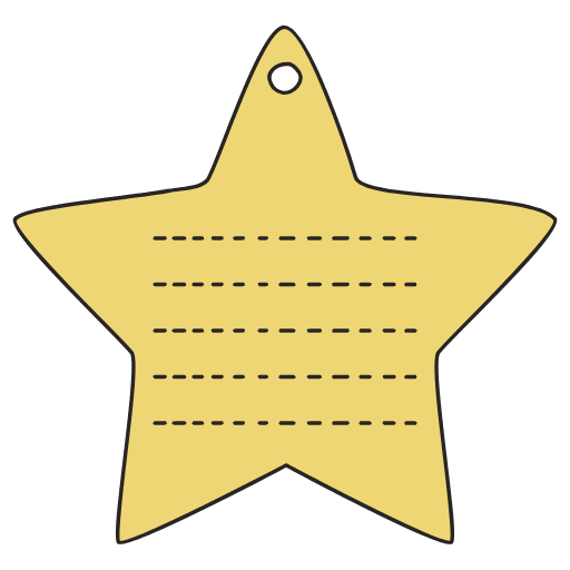 Note Pad Sheet Freeform Hole Star Color Border Element from Sticky Notes - Free Set