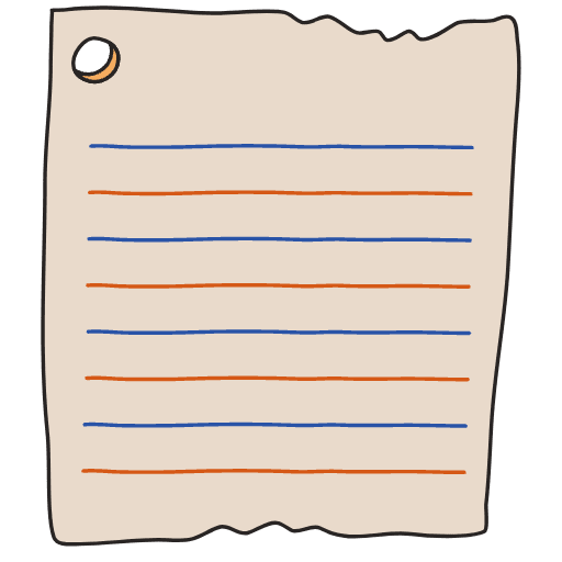 Note Pad Sheet Hole Color Border 1 Element from Sticky Notes - Free Set