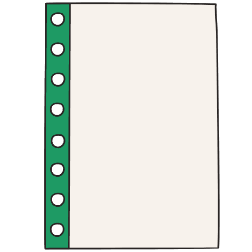 Note Pad Sheet Hole Color Border 3 Element from Sticky Notes - Free Set