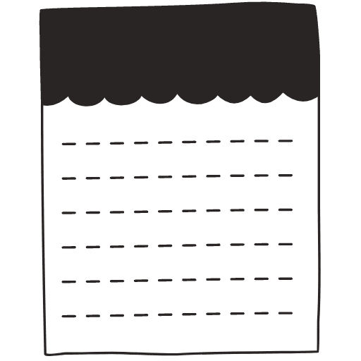 Note Pad Black White 13 Element from Sticky Notes - Free Set