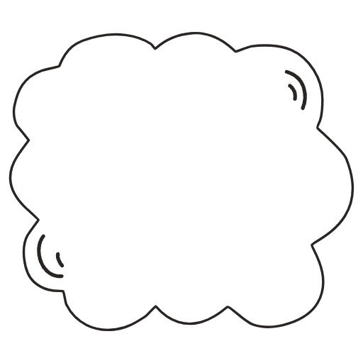 Note Pad Sheet Freeform Cloud Black White Element from Sticky Notes - Free Set