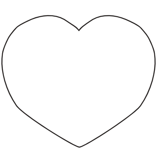 Note Pad Sheet Freeform Heart Black White Element from Sticky Notes - Free Set