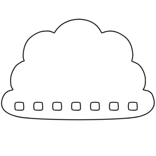 Note Pad Sheet Freeform Hole Cloud Black White Element from Sticky Notes - Free Set