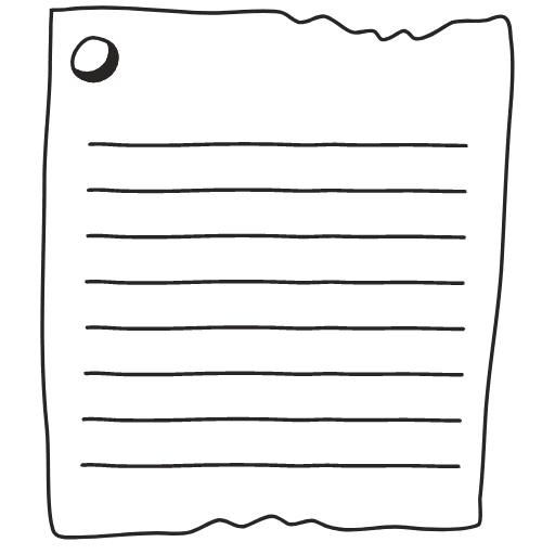Note Pad Sheet Hole Black White 1 Element from Sticky Notes - Free Set