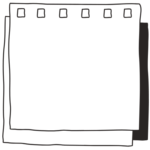 Note Pad Sheet Hole Black White 2 Element from Sticky Notes - Free Set