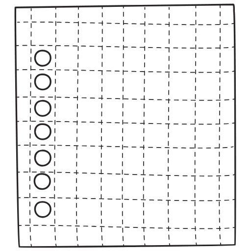 Note Pad Sheet Hole Black White 4 Element from Sticky Notes - Free Set