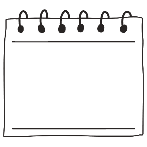 Note Pad Sheet Hoop Black White 2 Element from Sticky Notes - Free Set