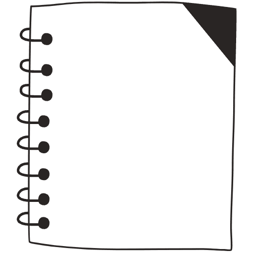 Note Pad Sheet Hoop Black White 4 Element from Sticky Notes - Free Set