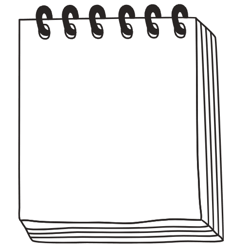 Note Pad Sheet Hoop Black White 5 Element from Sticky Notes - Free Set
