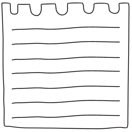 Note Pad Sheet Tear Black White 10 Element from Sticky Notes - Free Set