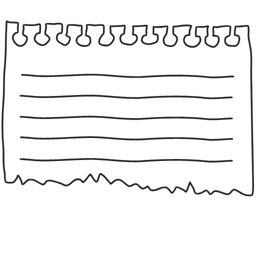Note Pad Sheet Tear Black White 13 Element from Sticky Notes - Free Set