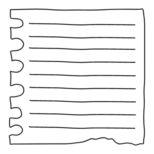 Note Pad Sheet Tear Black White 6 Element from Sticky Notes - Free Set