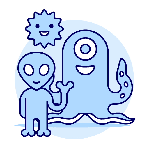 Aliens Welcome Illustration from UX Duotone - Free Set