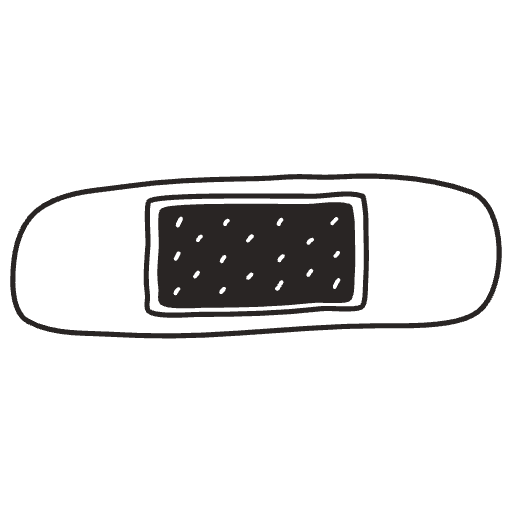 Bandage Element from Washi Tapes (Monochrome) Set