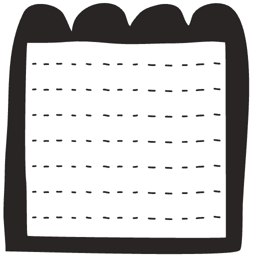 Note Pad Black White 1 Element from Sticky Notes (Monochrome) Set